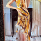Vintage‑Abstract‑Oil‑Print‑Gown Strapless‑Bandeau Side‑Drawstring‑Ruched High‑Slit‑Ruffled‑Asymmetrical‑Hem Swirl‑Print‑Chiffon‑Fabric Boho‑Maxi‑Evening‑Party‑Dress gh8837