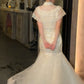 girlhomeshops-Birthday dress Lace Embroidery High-neck Gown, Retro Elegance Shows Feminine Softness gh5898