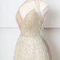 Robe de soirée longue en tulle, élégante et brillante, couleur champagne doré, gh4870