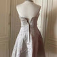 Pink beautiful and elegant bow short homecoming dress dress skirt prom dress evening dress gh4335