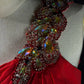 girlhomeshops-Glamorous Shiny Red Crystal One Shoulder Prom Dress gh5849