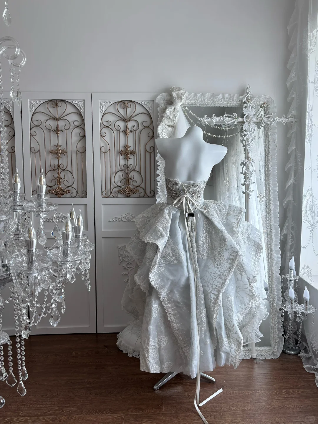 High-End Gray Strapless Beaded Fitted Waist Prom Gown, Evening Gown & Bridal Wedding Gown gh7350