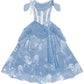Girlhomeshops-Blaues süßes, modisches, kurzes Tüll-Heimkehrkleid, Geburtstagskleid, gh5344