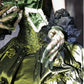 Green gorgeous exquisite beaded long satin ball gown evening dress party dress gh4500