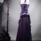 Girlhomeshops - Robe longue de bal en satin et velours violet brillant, tenue de fête d'anniversaire, gh5349