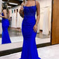 Blau/Grün/Rot Exquisite Glänzende Elegante Satin Lange Meerjungfrau Fit Bodenlangen Ballkleid Abendkleid Ballkleid gh4202