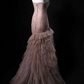 Light Pink Strapless Waist-Cinched Bodycon Sexy Long Evening Dress, Fairy Gown, Romantic Gown gh7469