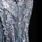 ✨💎Silberblau, luxuriös, Schwerindustrie, funkelnd, wunderschön, elegant, exquisite Perlenbesatz, atemberaubendes langes Meerjungfrauenkleid mit Pailletten, bodenlanges Schleppkleid, Ballkleid, Abendkleid, Hochzeitskleid, gh4114