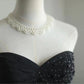 Vintage Little Black Dress Taffeta Short Homecoming Dress Satin Sweetheart Neckline Irregular Pleated Design Hand-beaded gh4375