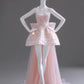 Girlhomeshops-Pink Exquisite Beading Fashion Short Satin Homecoming Dress Birthday Party Dress gh5413