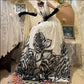 ♣️Blooming black roses gorgeous retro dark night rose dress Hepburn-feel long tulle ball gown evening dress gh4338