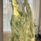 Green Romantic Elegant Exquisite Beaded Backless Long Chiffon Ruffle Homecoming Dress Prom Dress Evening Dress Birthday Vacation Party Dress gh4008