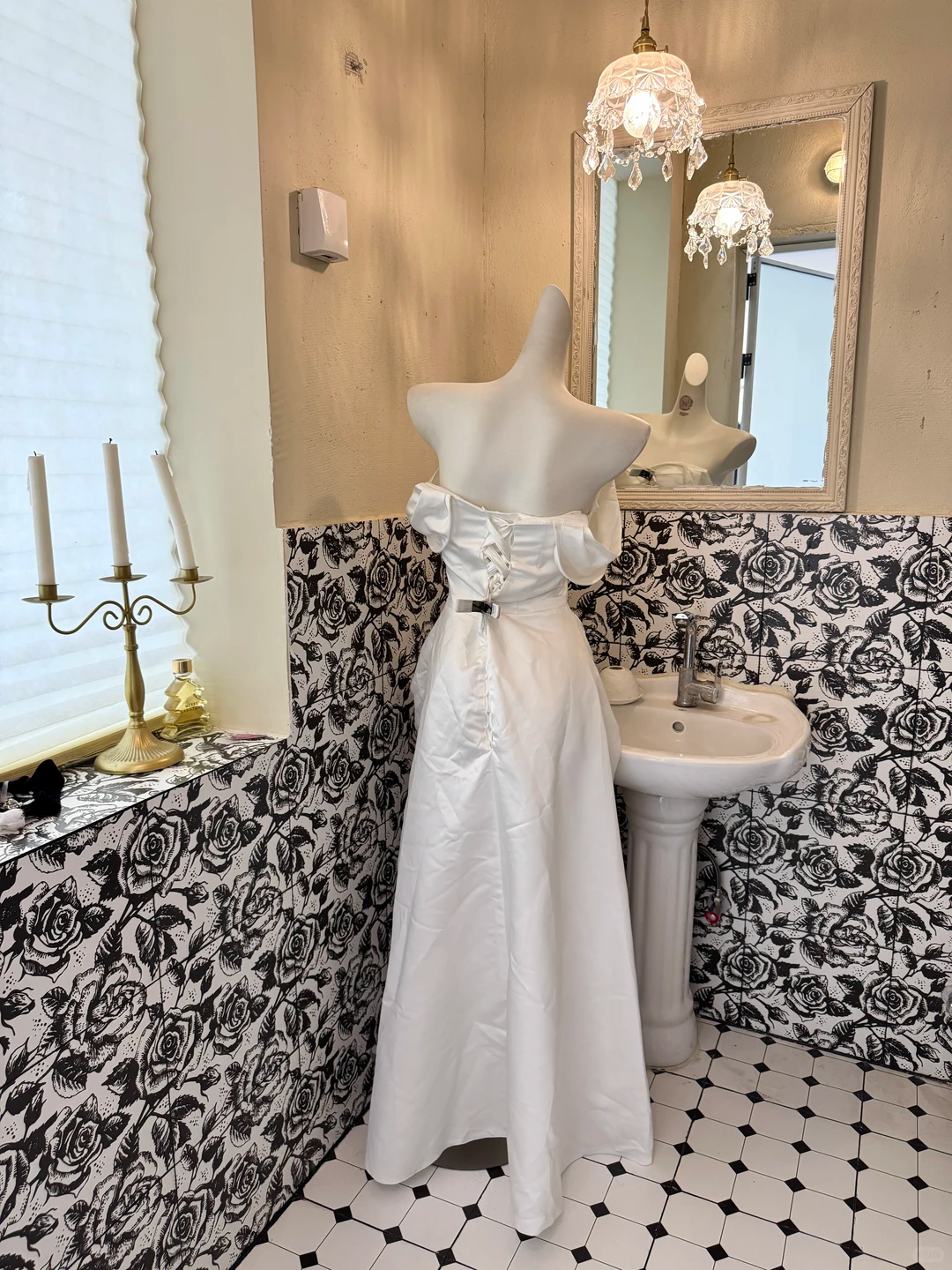 White Satin Waist-Cinched Slimming Luxury Elegant Romantic Dress, Wedding Gown gh7635