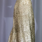 ✨Girlhomeshops-Deep V Beaded Sequin Prom Dress, Ombre Gold Silver A Line Long Evening Gown gh9930