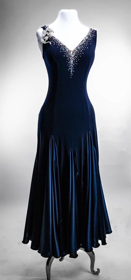 Robe de soirée longue en mousseline de soie, élégante et élégante, avec perles bleues, gh4224