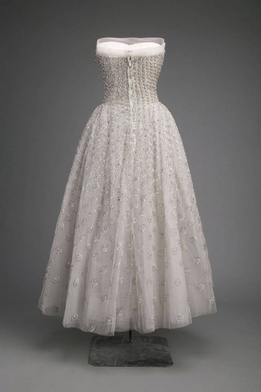 girlhomeshops--White Shiny Gorgeous Exquisite Beaded Long Tulle Prom Dress gh5620