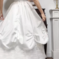 Ivory Vintage Satin Wedding Gown, Square Neck With Lace Flutter Sleeves, Fitted Waist, Outer Ruched Bow Satin Over‑Skirt, Inner Multi‑Tier Lace Cake Layered Long Skirt, Bridal Prom Dress gh8756