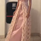 girlhomeshops-Rosa kurzärmeliges, elegantes, langes Ballkleid aus Spitze im Retro-Stil, gh5758