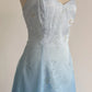 Girlhomeshops--Blue and white exquisite floral fashion gradient tube top long floor-length ball gown graduation dress gh5515