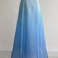 Girlhomeshops--Blue and white exquisite floral fashion gradient tube top long floor-length ball gown graduation dress gh5515