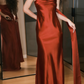Satin One-Shoulder Gown with Sash - Slim Fit Mermaid Evening Dress gh6946