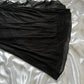 Robe de soirée longue en mousseline de soie noire brillante et élégante gh4232