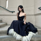 Robe de soirée longue en satin et tulle, robe de bal, robe de soirée ...