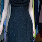 Black Strapless Long Formal Gown Ruched Bust Tiny Beaded Slim Evening Dress gh9642