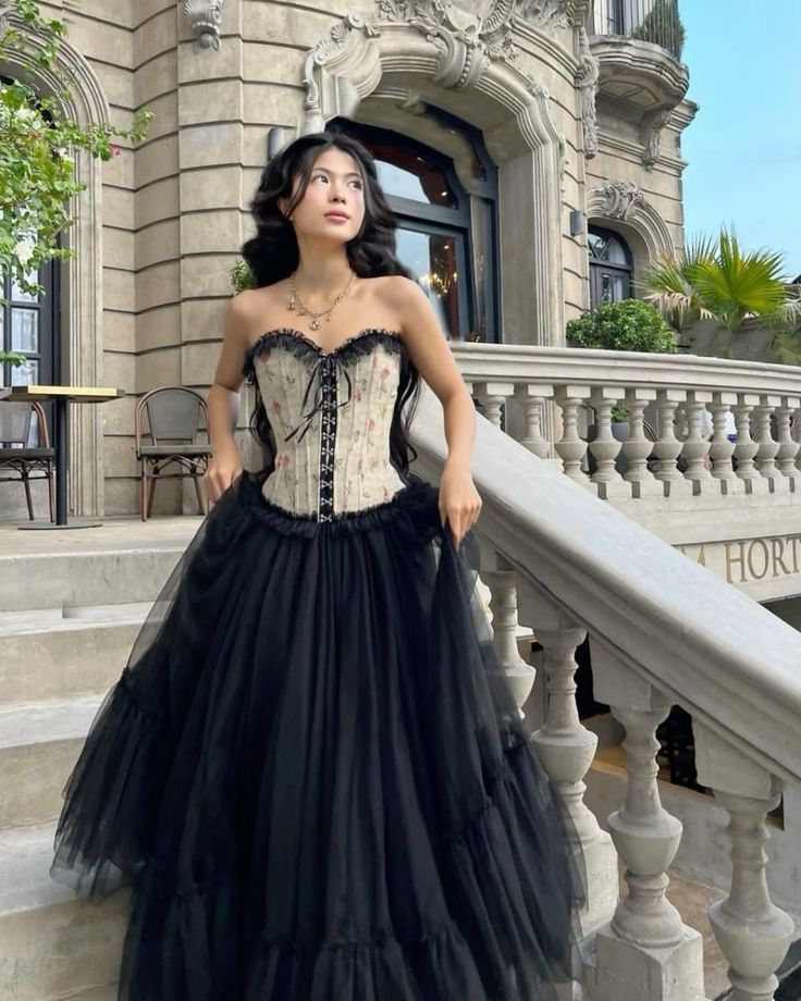 Robe de soirée longue en tulle, style corset floral noir, élégante, robe de bal, robe de soirée, robe de remise de diplôme, robe de bal, robe de soirée, robe d'invité de mariage, gh3984