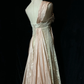 ✨Girlhomeshops-Nude Pink One Shoulder Draped Satin Gown Lace 3D Floral gh10141