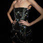 Girlhomeshops-Black/white/green Fashion Satin Exquisite Beading Short Homecoming Dress Birthday Party Dress gh5388