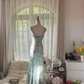 Hellblaues, wunderschönes, funkelndes, modisches, elegantes, exquisites, perlenbesetztes, langes Chiffon-Ballkleid mit Feenmotiv, Abendkleid für Geburtstage/Hochzeitsgäste/Urlaubspartys, Ballkleid, Valentinstags-Date-Kleid, gh4036