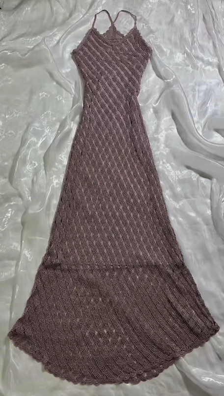 Sexy Vintage Dark Brown Spaghetti Strap Long Prom & Evening Party Dress, Fitted Waist Slim Silhouette gh8542