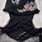 Sexy Vintage Black Spaghetti Strap Dress with Sequin & Vintage Pattern, Fitted Waist Slim Prom & Evening Party Gown gh8526