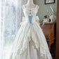 Weißes süßes Schleifen-langes Satin-Chiffon-Ballkleid Abendkleid Geburtstagskleid Erwachsenenkleid gh4247