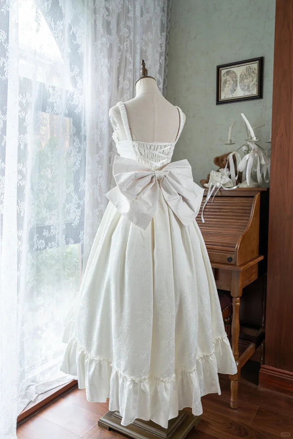 Weißes süßes Schleifen-langes Satin-Chiffon-Ballkleid Abendkleid Geburtstagskleid Erwachsenenkleid gh4247