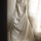 White strapless fitted waist vintage-style ball gown, evening gown gh7124