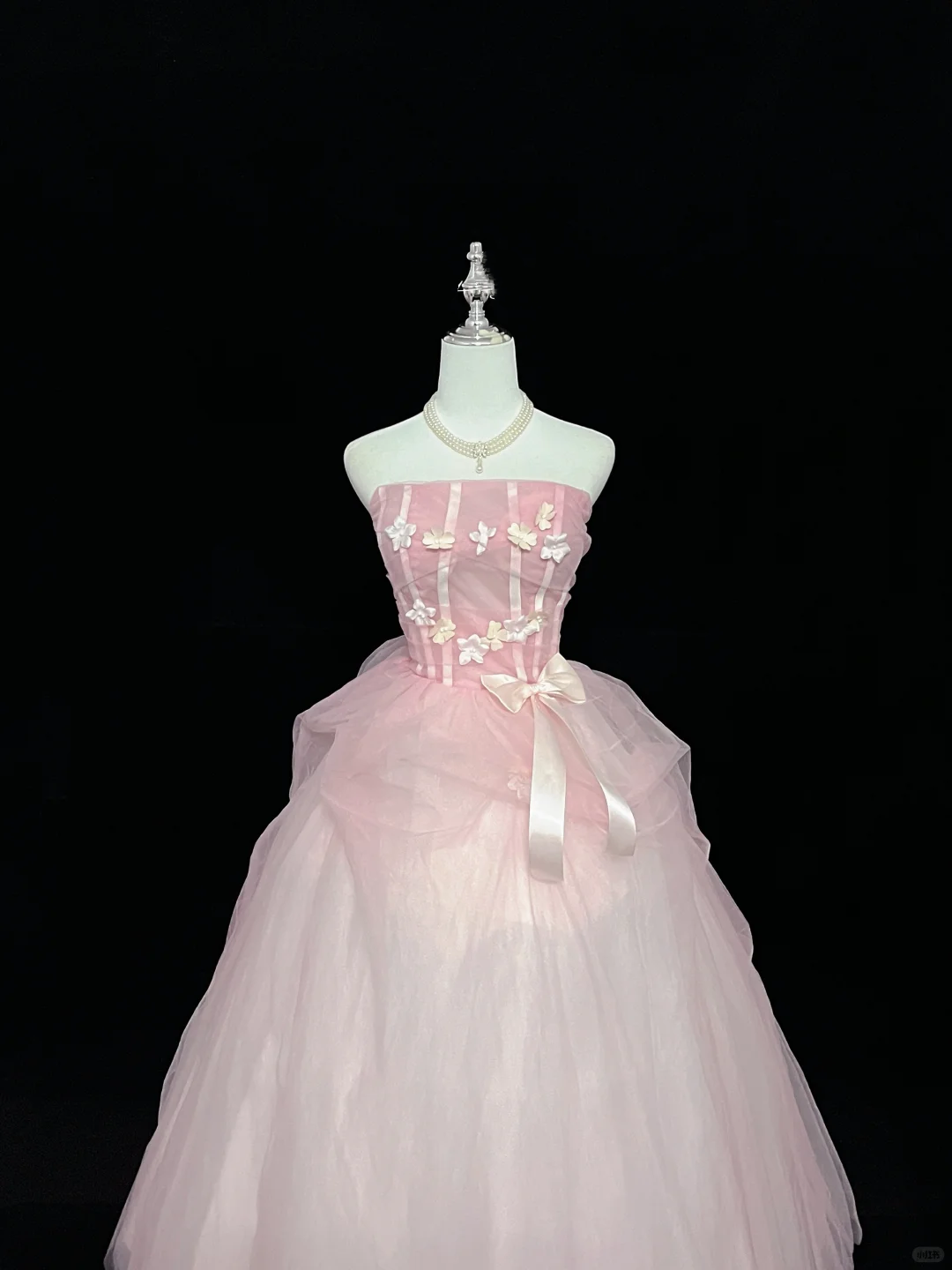 Blush Pink Youthful Strapless Cinched Waist Voluminous Skirt Cute Romantic Dress, Wedding Gown gh7959