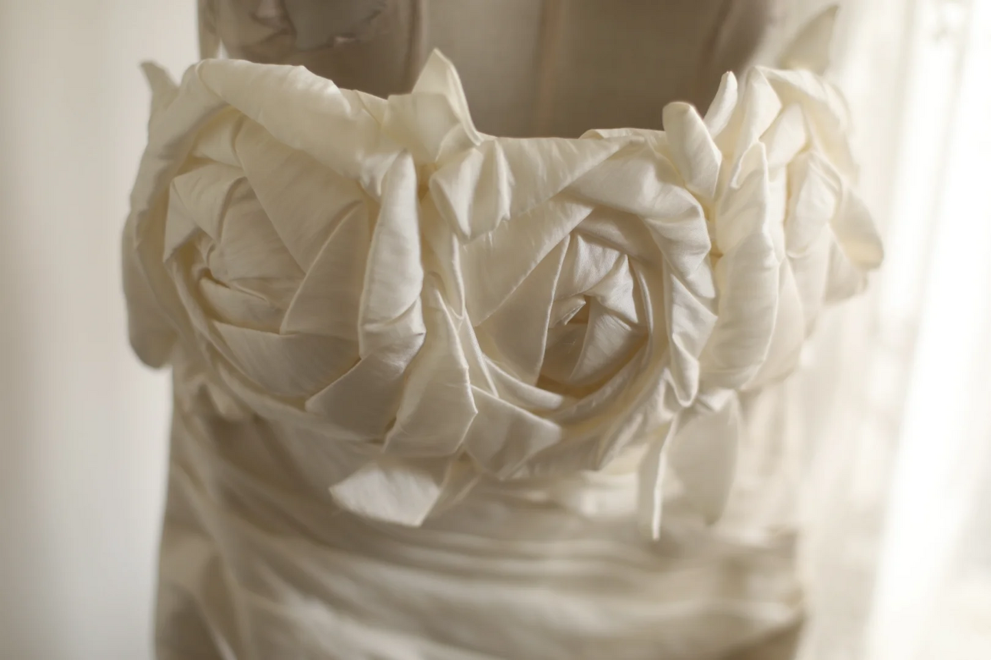 White strapless fitted waist vintage-style ball gown, evening gown gh7124