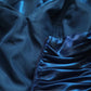Blue Beaded Floral Homecoming Dress Short Satin Ball Gown Evening Gown Graduation Gown gh4495