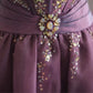 Lila Retro Palast Puffy Short Homecoming Kleid Prinzessin Kleid Taft Satin Organza handgefertigte Perlen Erwachsene Zeremonie Geburtstagsparty gh4373