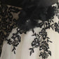 Black Swan Lace Floral Long Tulle Princess Ball Gown Evening Gown Wedding Dress gh4324