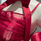 girlhomeshops-Burgundy Satin Spaghetti-Strap Puff-Sleeve Train Gown  gh6383