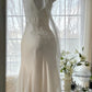 Ivory White Elegant Fashion Exquisite Floral Beading Long Chiffon Ball Gown Evening Dress Party Dress gh4006