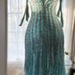 Grün Luxus Wunderschöne Retro Mode Exquisite Quaste Perlen Midi-Länge Chiffon Ballkleid Geburtstag Party Kleid Abendkleid Ballkleid gh3973