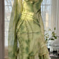 Green Romantic Elegant Exquisite Beaded Backless Long Chiffon Ruffle Homecoming Dress Prom Dress Evening Dress Birthday Vacation Party Dress gh4008