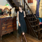 Cowl Neck Black Chiffon Evening Dress, Sleeveless Sparkle Asymmetrical Hem Vintage Midi Formal Gown gh9885