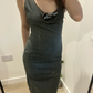 Sexy Vintage Denim Spaghetti Strap Fitted Waist Slim Bodycon Prom & Evening Party Dress gh8466