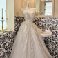 Ivory Strapless Gown with Rhinestones, Cinched Waist, Full Flared Skirt, Long Romantic Dress, Wedding Gown gh7777