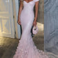 girlhomeshops-Pink Shiny Exquisite Floral Floor-Length Trailing Retro Elegant Prom Dress Evening Dress gh5945